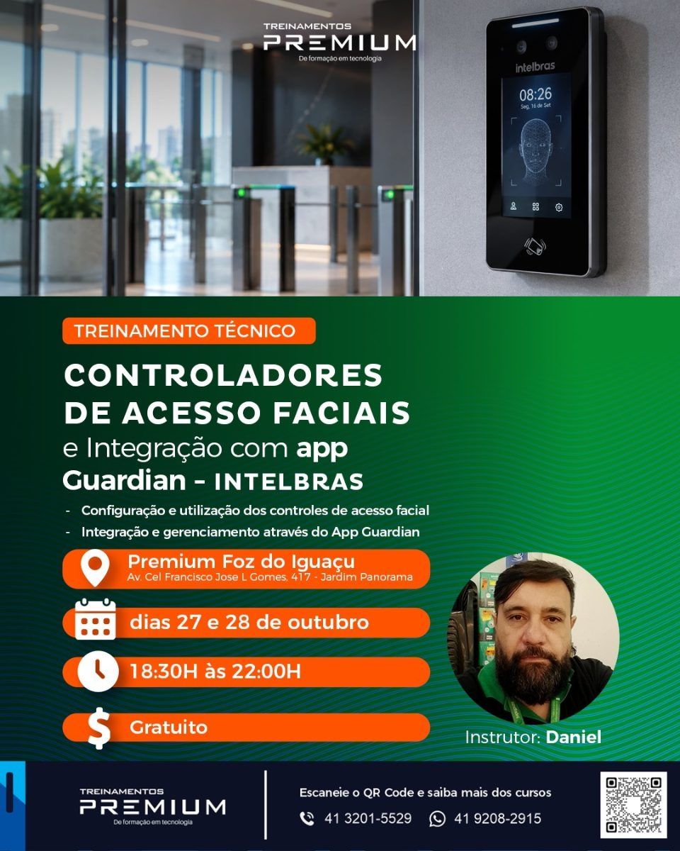 CONTROLADORES DE ACESSO FACIAIS e Integração com App GUARDIAN - Intelbras - FOZ DO IGUAÇU